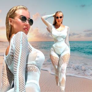 Feels Good On!  Red or Blue l Long-sleeve l Bodystocking l OS High-stretch l New